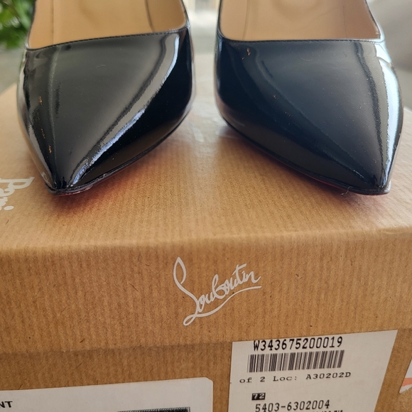 CHRISTIAN LOUBOUTIN Pigalle BLACK patent Size 39 EU - Picture 4 of 9